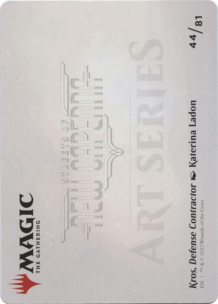 Kros, Defense Contractor // Kros, Defense Contractor (ASNC-044) - New Capenna Art Series (Borderless) Foil