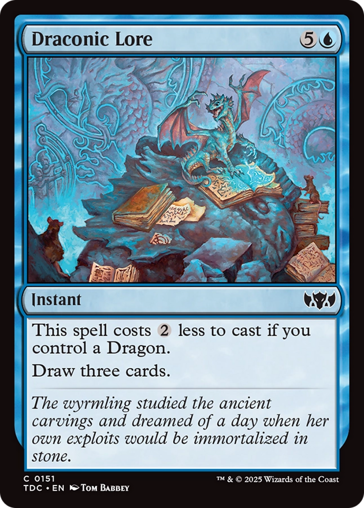 Draconic Lore (TDC-151) - Commander: Tarkir: Dragonstorm