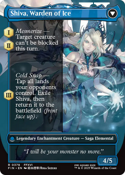 Jill, Shiva's Dominant (Borderless) (FIN-378) - FINAL FANTASY: (enchantment) Foil