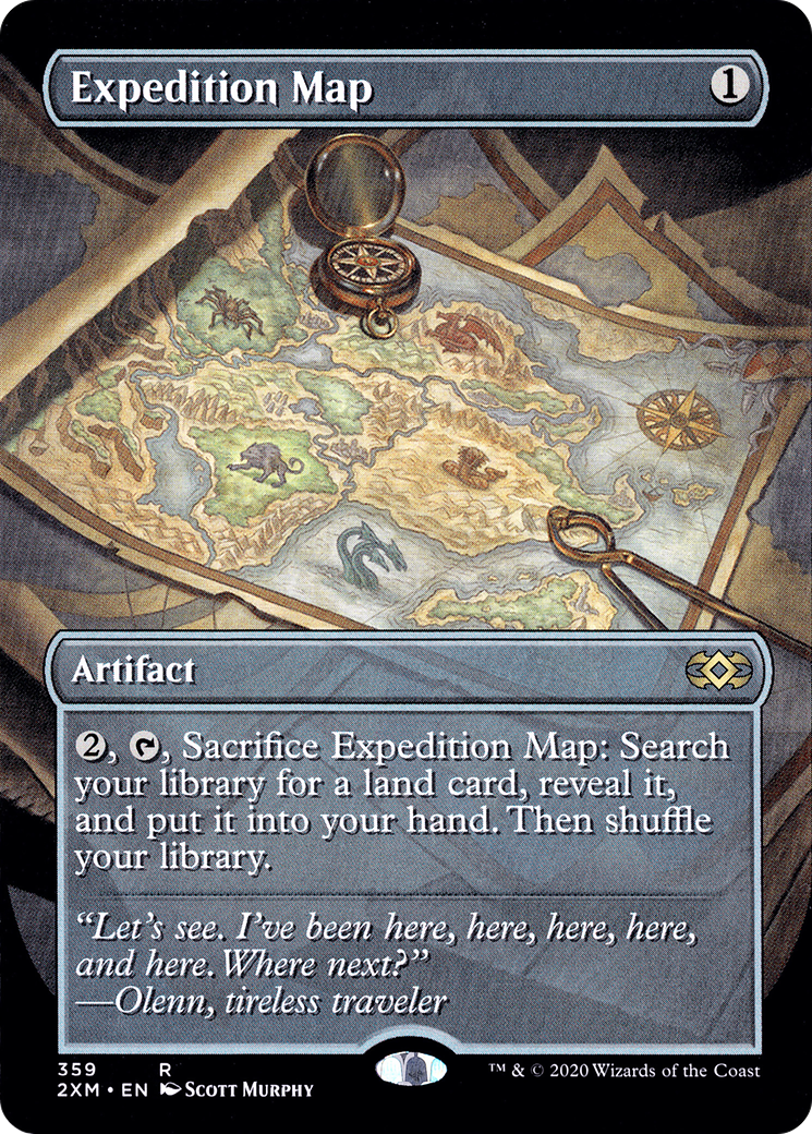 Expedition Map (Borderless) (2XM-359) - Double Masters Foil