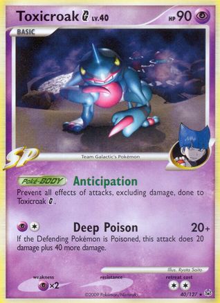 Toxicroak G 040  - Reverse Holofoil Platinum - Rare