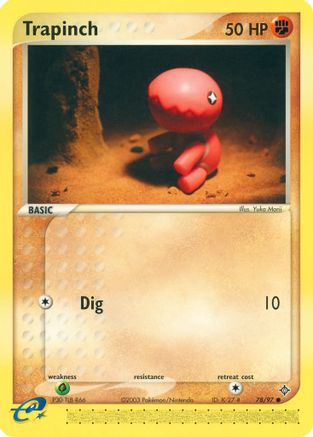 Trapinch 078/97  - Reverse Holofoil Dragon - Common