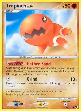 Trapinch 084  - Reverse Holofoil Rising Rivals - Common