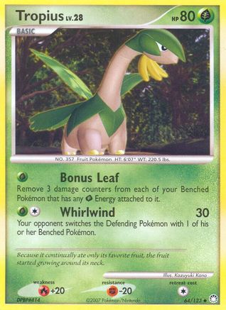 Tropius 064/123  - Reverse Holofoil Mysterious Treasures - Uncommon