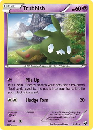 Trubbish (63) 063  - Reverse Holofoil Plasma Storm - Uncommon