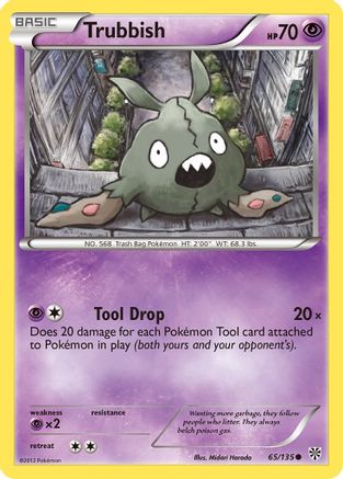 Trubbish (65) 065  - Reverse Holofoil Plasma Storm - Common