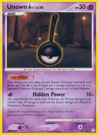 Unown (!) 042  - Reverse Holofoil Legends Awakened - Rare
