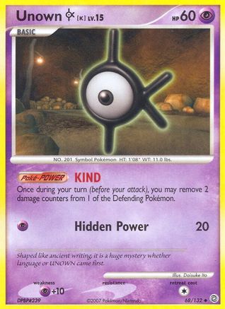 Unown [K] 068  Secret Wonders - Uncommon