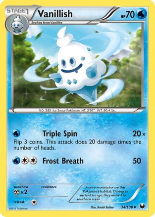 Vanillish 034  - Reverse Holofoil Dark Explorers - Uncommon