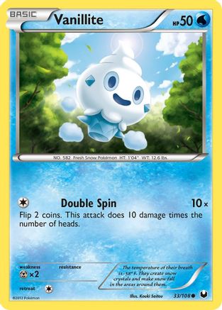 Vanillite 033  - Reverse Holofoil Dark Explorers - Common