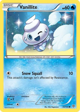 Vanillite 035  - Reverse Holofoil Plasma Storm - Common