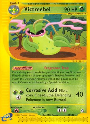 Victreebel 042  - Reverse Holofoil Aquapolis - Rare