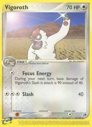 Vigoroth 052  - Reverse Holofoil Sandstorm - Uncommon