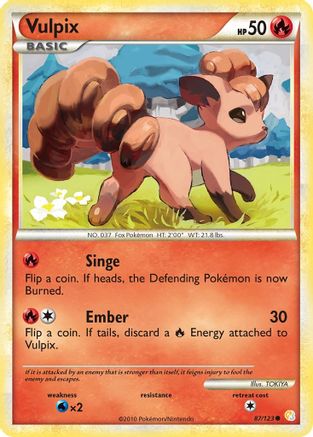 Vulpix 087/123  HeartGold SoulSilver - Common