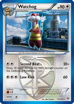 Watchog (Team Plasma) (113) 113  - Reverse Holofoil Plasma Storm - Rare