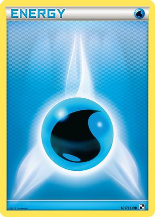 Water Energy 107  - Reverse Holofoil Black and White - Common