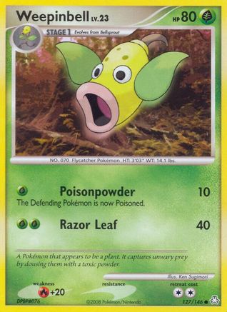 Weepinbell 127  - Reverse Holofoil Legends Awakened - Common