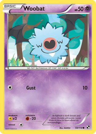Woobat 050  Black and White - Common
