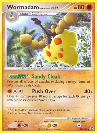 Wormadam Sandy Cloak 042  - Reverse Holofoil Secret Wonders - Rare