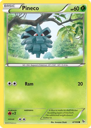 Pineco 004  XY  Flashfire - Common