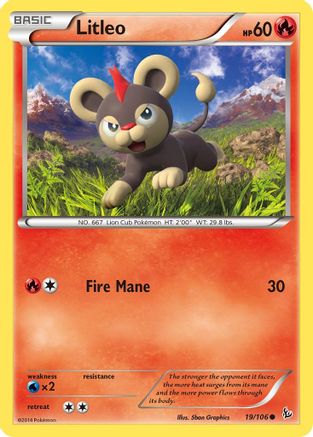 Litleo (19) 019  XY  Flashfire - Common