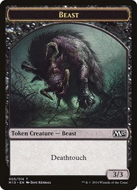 Beast Token (Black) (5) [Magic 2015 (M15)]