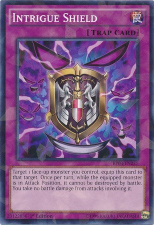 Intrigue Shield (Shatterfoil) (BP03-EN231) [Battle Pack 3: Monster League]