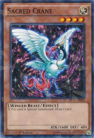 Sacred Crane (Shatterfoil) (BP03-EN010) [Battle Pack 3: Monster League]