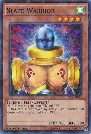 Slate Warrior (Shatterfoil) (BP03-EN013) [Battle Pack 3: Monster League]