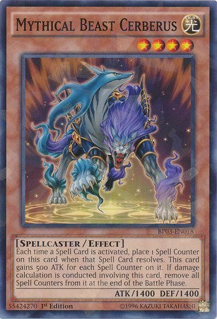 Mythical Beast Cerberus (Shatterfoil) (BP03-EN018) [Battle Pack 3: Monster League]