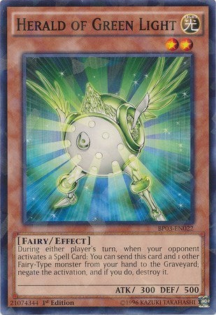 Herald of Green Light (Shatterfoil) (BP03-EN022) [Battle Pack 3: Monster League]