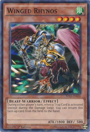 Winged Rhynos (Shatterfoil) (BP03-EN030) [Battle Pack 3: Monster League]