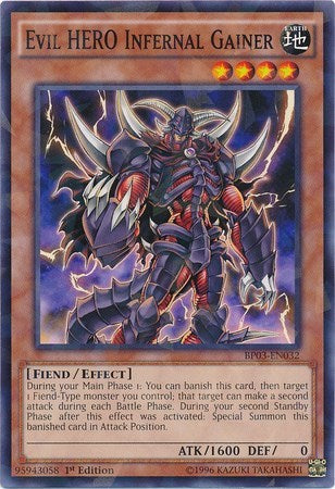 Evil HERO Infernal Gainer (Shatterfoil) (BP03-EN032) [Battle Pack 3: Monster League]