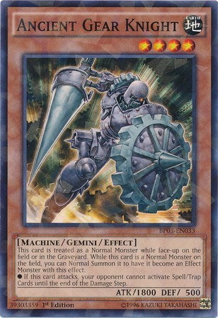 Ancient Gear Knight (Shatterfoil) (BP03-EN033) [Battle Pack 3: Monster League]