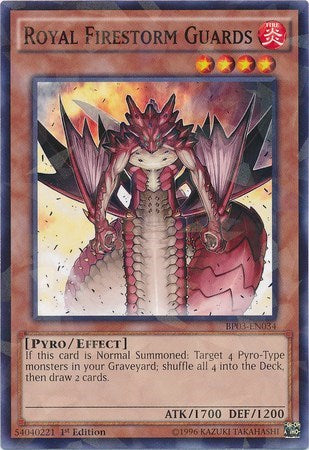 Royal Firestorm Guards (Shatterfoil) (BP03-EN034) [Battle Pack 3: Monster League]