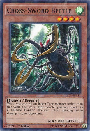 Cross-Sword Beetle (Shatterfoil) (BP03-EN053) [Battle Pack 3: Monster League]