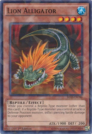 Lion Alligator (Shatterfoil) (BP03-EN089) [Battle Pack 3: Monster League]