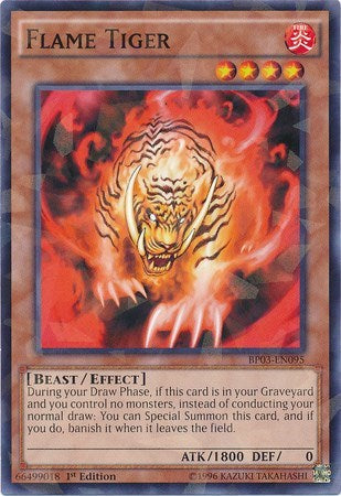 Flame Tiger (Shatterfoil) (BP03-EN095) [Battle Pack 3: Monster League]