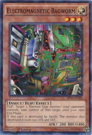 Electromagnetic Bagworm (Shatterfoil) (BP03-EN100) [Battle Pack 3: Monster League]