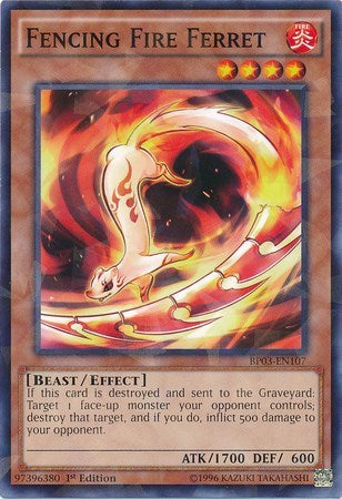 Fencing Fire Ferret (Shatterfoil) (BP03-EN107) [Battle Pack 3: Monster League]