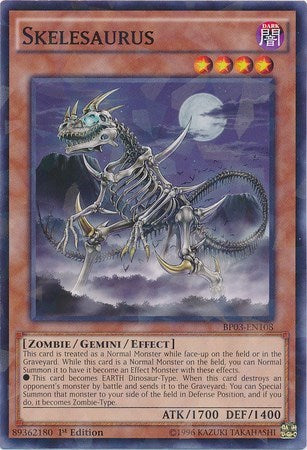 Skelesaurus (Shatterfoil) (BP03-EN108) [Battle Pack 3: Monster League]