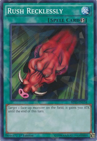 Rush Recklessly (Shatterfoil) (BP03-EN134) [Battle Pack 3: Monster League]