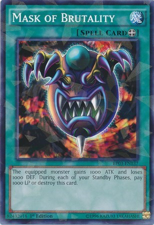 Mask of Brutality (Shatterfoil) (BP03-EN137) [Battle Pack 3: Monster League]