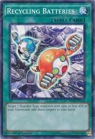 Recycling Batteries (Shatterfoil) (BP03-EN158) [Battle Pack 3: Monster League]