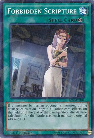 Forbidden Scripture (Shatterfoil) (BP03-EN184) [Battle Pack 3: Monster League]