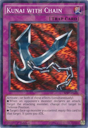 Kunai with Chain (Shatterfoil) (BP03-EN210) [Battle Pack 3: Monster League]