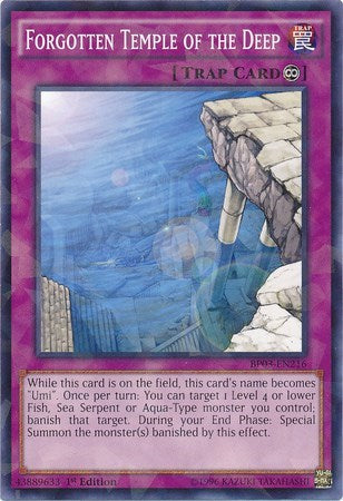Forgotten Temple of the Deep (Shatterfoil) (BP03-EN216) [Battle Pack 3: Monster League]