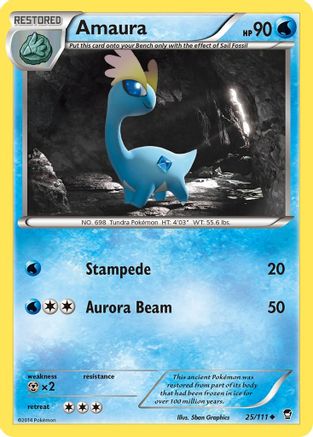 Amaura 025/111  XY  Furious Fists - Uncommon