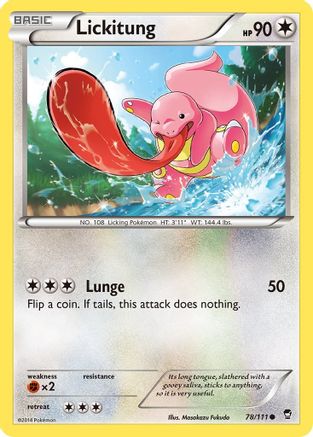 Lickitung 078/111  - Reverse Holofoil XY  Furious Fists - Common