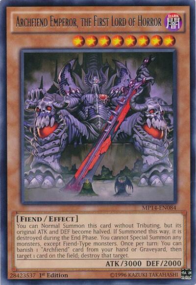 Archfiend Emperor, the First Lord of Horror (MP14-EN084) [2014 Mega-Tins Mega Pack]
